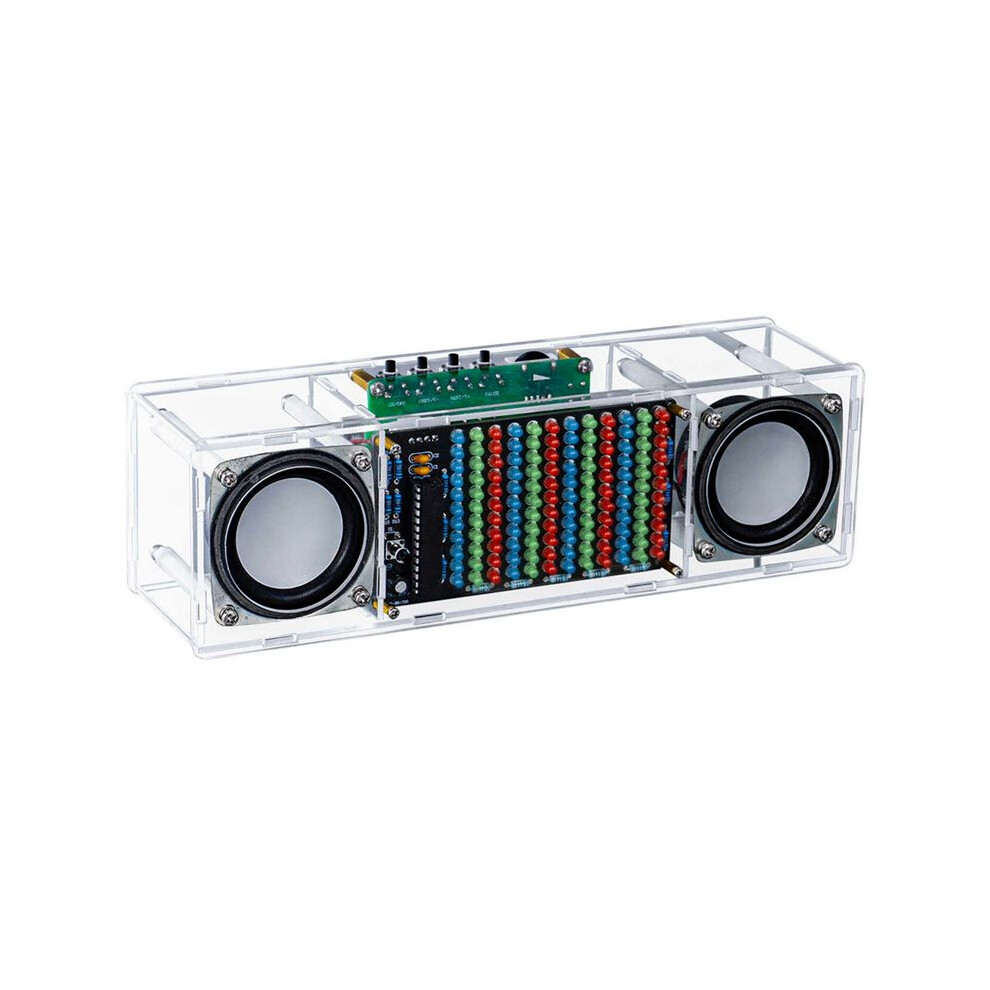 Diy Speaker Kit Electronic Led Music Spectrum Dual Channel Soldering Practice 3W Speaker 8002 Amplifier 6033932677723
