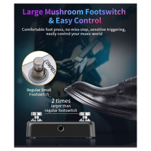 Digital Reverb Guitar Pedal Double Pedal External Foot Double Step Nail Instantaneous Large Step Nail