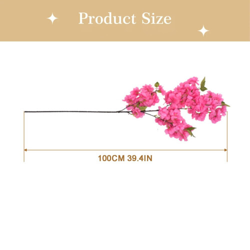 Artificial Cherry Blossom Flower 39.4 inch Sky Blue 1