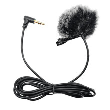 3.5mm Lavalier Microphone+Windproof Cover Kit Lavalier Mic Clip- External Buttonhole Mic for Microphone 1.5M