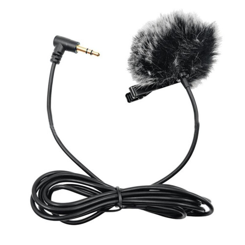 3,5 mm Lavalier-Microfoon + Winddichte Hoesset Lavalier-Microfoon Clip- Externe Knoopsgatmicrofoon voor -Microfoon 1,5 M