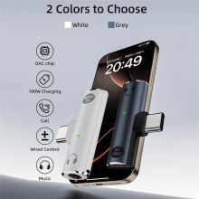 USB C Naar Audio-Aansluitingadapter met 100 W Snel Opladen, 2-in-1 USB C Naar 3,5 mm Vrouwelijke Hoofdtelefoon voor Type C Interface-Serie, B