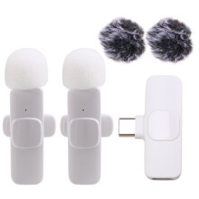 New Wireless Lavalier Microphone Portable Audio Video Recording  Microphone for Android PC Camera Live Gaming Phone