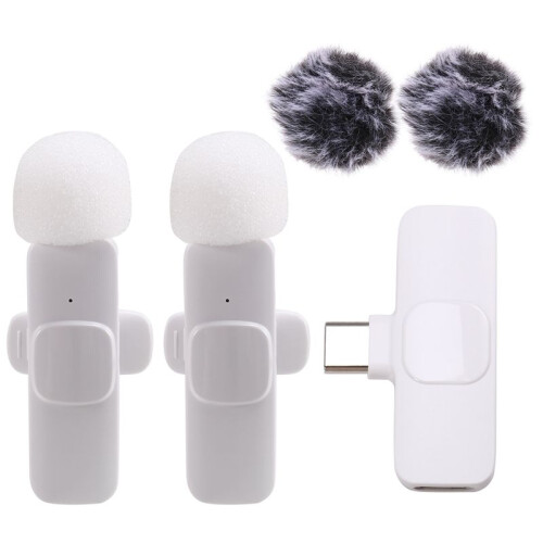 New Wireless Lavalier Microphone Portable Audio Video Recording  Microphone for Android PC Camera Live Gaming Phone