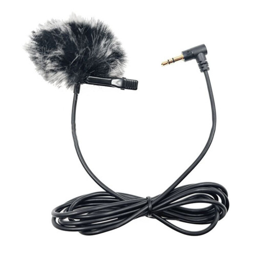 3,5 mm Lavalier-Microfoon + Winddichte Hoesset Lavalier-Microfoon Clip- Externe Knoopsgatmicrofoon voor -Microfoon 1,5 M 2