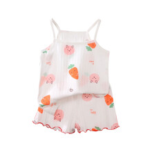Ținute pentru fete mici, haine pentru fete, set de vară pentru copii, maiou și pantaloni scurți cu imprimeu din bumbac, multicolor B, 2-3 ani
