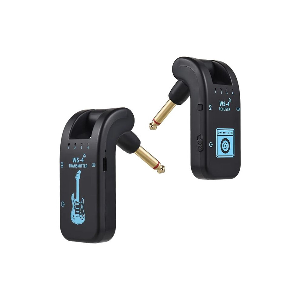 2.4G Wireless Guitar System Rechargeable Guitar Transmitter Receiver 48K/16Bit Real- Transmission Rotatable Plug,B 4711382983251