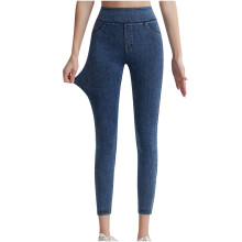 Dames yogabroek met hoge taille en zakken