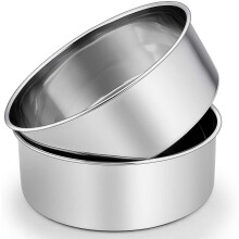 Teglia rotonda profonda in acciaio inox da 20 cm (2 pezzi)