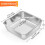 Assadeira quadrada de aço inoxidável de 15 cm 2