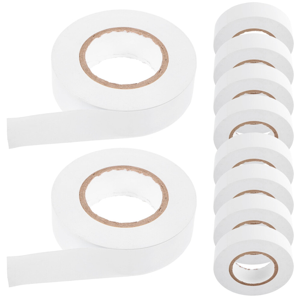 Electrical Tape 10 Pcs Indoor High Temperature Resistance White Duct Insulating Pvc 9027700922693