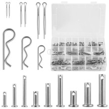122-Pcs 304 Stainless Steel Pins Kit: M1.5–M8 Clevis, Cotter & R-Clips – Compatible with Automotive & Trucks