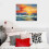 Abstract Canvas Wall Art in Sky Blue & Orange 4