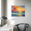 Abstract Canvas Wall Art in Sky Blue & Orange 3