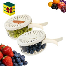 Panier 2 en 1 pour égouttage et conservation, égouttage rapide, poignée pliable, plastique alimentaire – Convient pour la cuisine, le