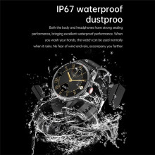 Waterproof Earphone Smartwatch 2 in 1 TWS Wireless Earbuds Bracelet 1.32inch Headset Call Watches A