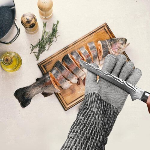 Schnittfester Küchenhandschuh aus Edelstahlgewebe, Größe 9 2