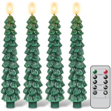 Flammenlose LED-Stabkerzen mit Fernbedienung, 6er-Pack