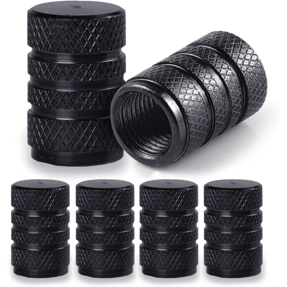 4-Pack Aluminum Tire Valve Stem Caps Â Dustproof, Airtight, Universal For Cars, Bikes, Suvs, Trucks, Motorcycles Â Black 9422877769087
