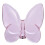 Sculpture papillon en cristal rose, décoration intérieure 1