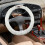 Plush Steering Wheel Cover White 1 Piece 3