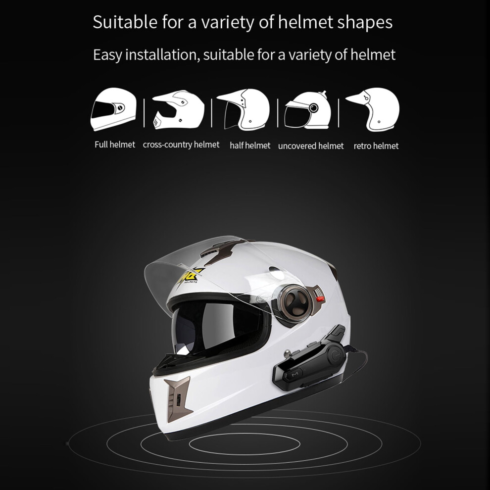 Motorcycle Bluetooth Walkie Talkie Helmet Headset Â Waterproof, Compatible With Atv, Dirt Bike, Universal Intercom 9422877769148