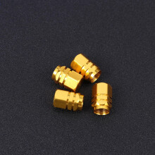 Valve Stem Caps for Cars Golden 4Pcs 0.63X0.39X0.39In