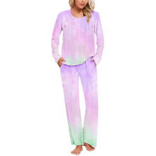 2025 Damen-Loungewear-Set, Homewear, Langarm-Nachtwäsche, Pyjama-Set
