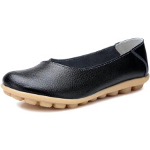 Naisten nahkakengät, loaferit, yksiväriset slip-on-kengät, matalat kengät, mukavat rento kävelykengät