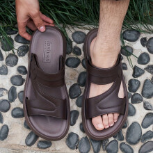 Men's Trendy Open Toe Breathable Sandals, Comfy Non Slip Casual EVA Sole Beach Water Shoes For Men's Outdoor Activities