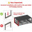 Monitor Stand with Drawer and Pen Holders Black 2-Tier 6
