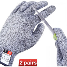 Snijbestendige handschoenen niveau 5, groot, 4 stuks