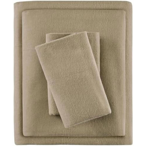Cotton Flannel Sheet Set Cal King 4-Piece