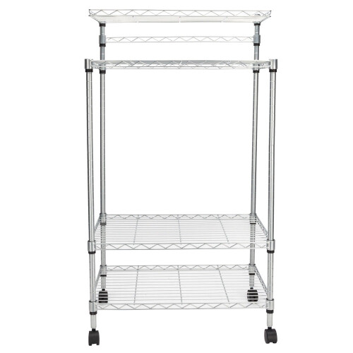 Bakers Rack for Kitchen with Storage, 4-Tier Microwave Oven Stand, Black 1