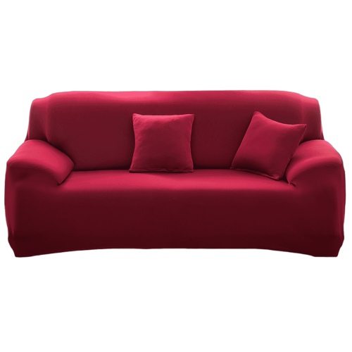 Wine Red Sofa Cover – Soft Durable Fabric, Full Coverage