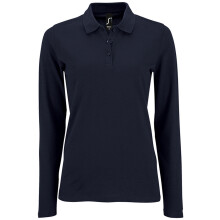 (3XL, French Navy) SOLS Womens/Ladies Perfect Long Sleeve Pique Polo Shirt