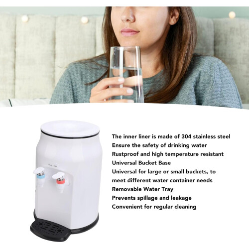 Countertop Water Dispenser Hot Cold Dual Use  Loading Cooler for Home Office Dorm White 1