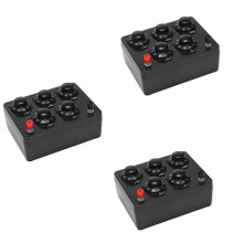 3X Black Resistance Box Iron Variable Decade Resistor Resistance Box 0-9999.9 Ohm 165X125X60mm ForPhysical Teaching