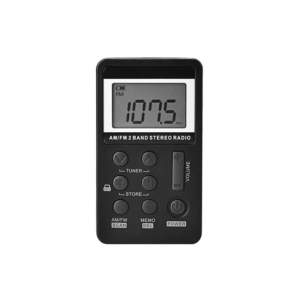 Hanrongda Radio Portable Am/Fm Dual Band Stereo Pocket Radio Receiver With Lcd Display Earphone & Rechargeable Battery A 4713991797120