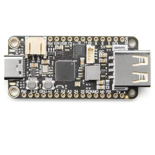 5723 Feather RP2040 with USB Type A Host Enhanced Connectivity Microcontroller for DIY Projects and Prototyping 1