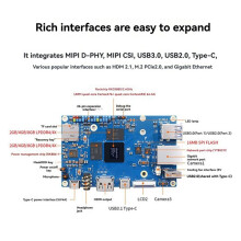 For Orange Pi 5 RK3588S 8GB LPDDR4/4X 8-Core RISC-V 6TOPS AI CPU WiFi+BT SSD Gigabit Ethernet Single Board Computer