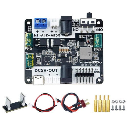 For Raspberry Pi 5 Power Supply Expansion Board with Various Power Input Output Interface for Jetson  STM32 Robot