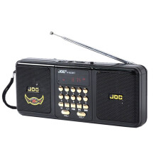 JOC Portable Speaker with FM Radio USB TF Card Support and Wireless Connectivity Portable Radio for Elderly Black