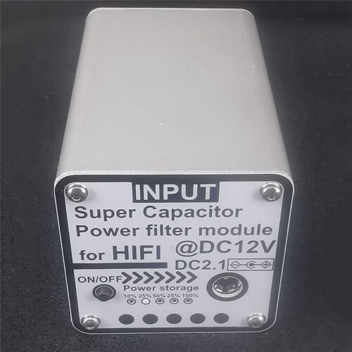 Super Capacitor Power Filter DC2.1 Input Output Super Farad Capacitor Filter for HiFi Audio Video Equipment 12V 3F 2