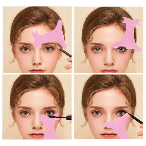4pcs Eyebrow Shaping Stencils Set, PP Material 2