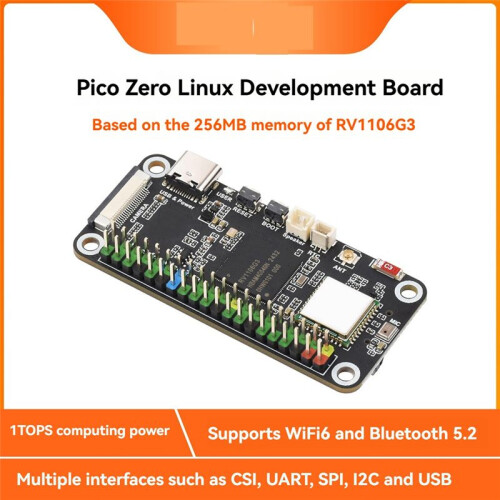 For Luckfox  Zero RV1106G3 Linux Board 1TOPS NPU EMMC-8G RAM-256MB Onboard WiFi6 and  5.2 Module 1