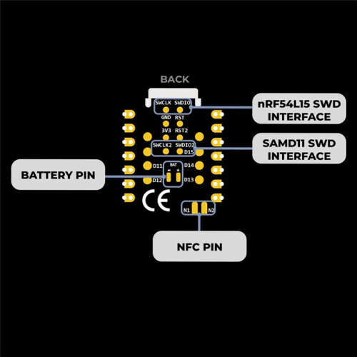 Seeed Studio XIAO NRF54L15 Development Board 128MHz Arm Cortex-M33,BLE 6.0, Matter, Thread, Zigbee,16GPIOs,USB Type-C Interface 2