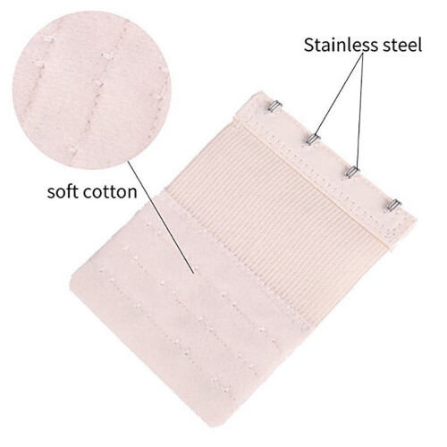 Women's 4-Hook Comfortable Stretchy Bra Extensions, Pack of 9 2