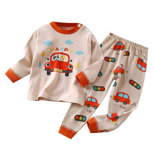 Kerstoutfits voor meisjes en jongens met cartoonprint: trui met lange mouwen en broek, 2-delige set, warme onderkleding voor peuters en kinderen.