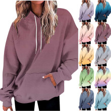 Womens Hoodies, Oversized Hoodies for Women, Ladies' Loose Long Sleeve Hoodies Sports Casual Fashion Gradient Color Top